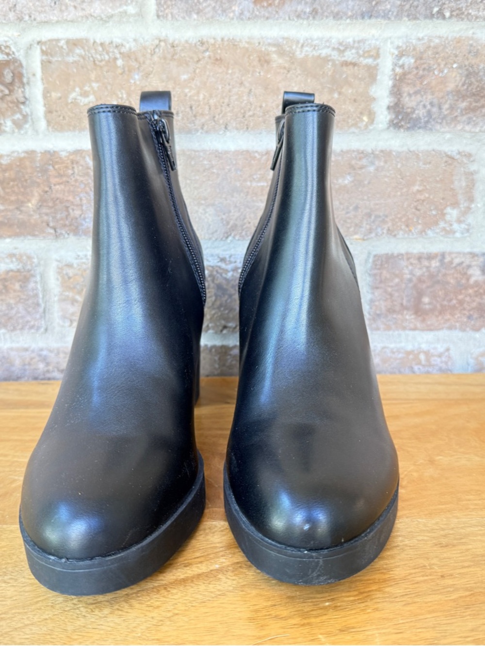 Divided Black Women's Ankle Zip Booties